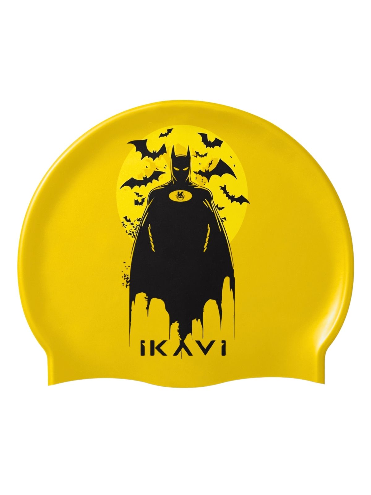 IKAVI Batman Printed Silicone Swim Cap