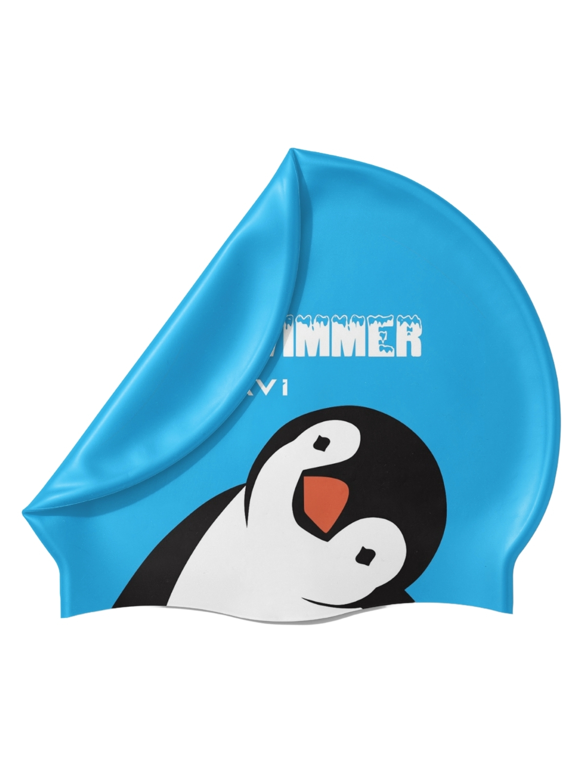 IKAVI Hi Ice Swimmer Printed Silicone Swim Cap
