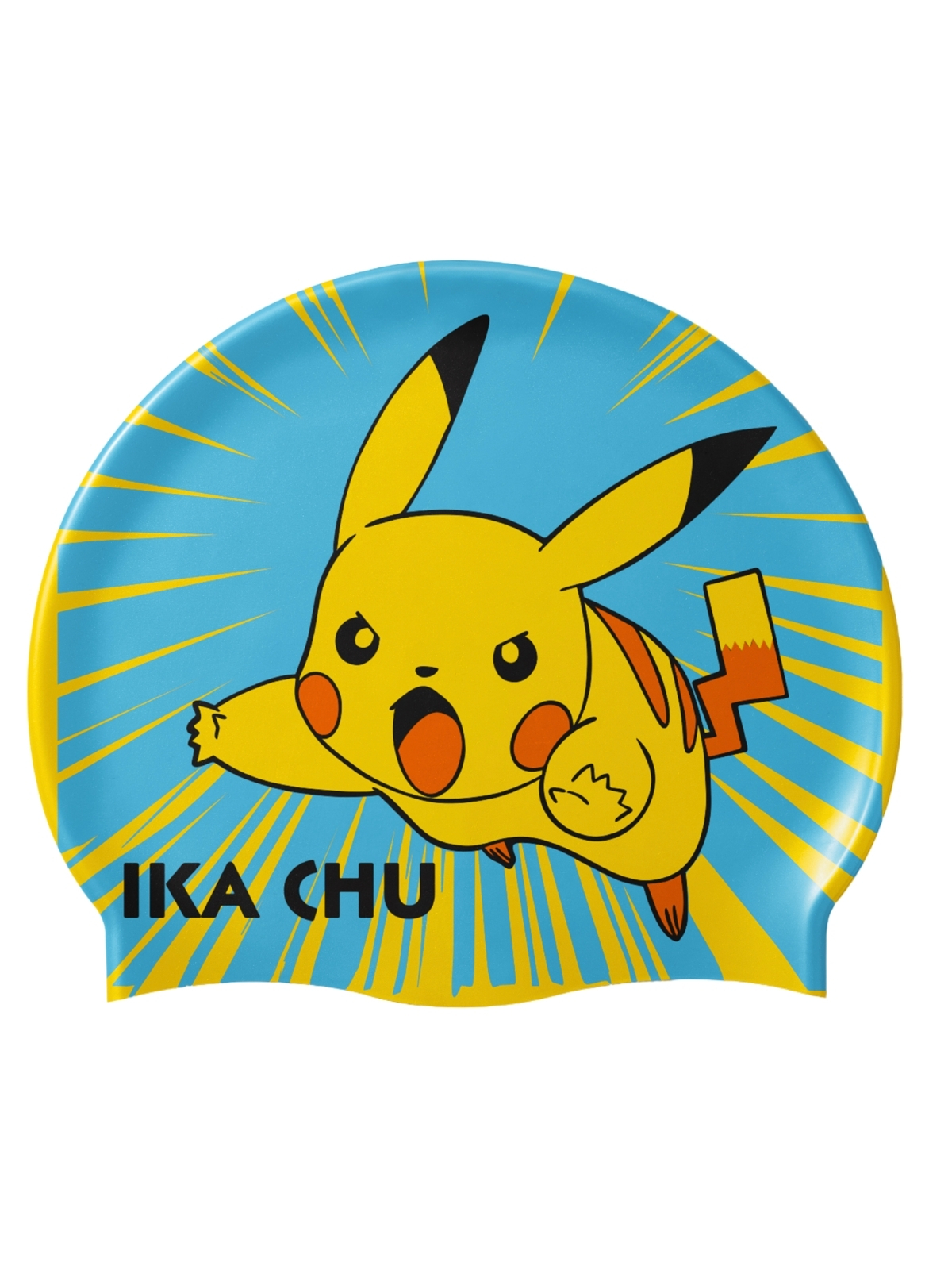 IKAVI IKA CHU Printed Silicone Swim Cap - Yellow