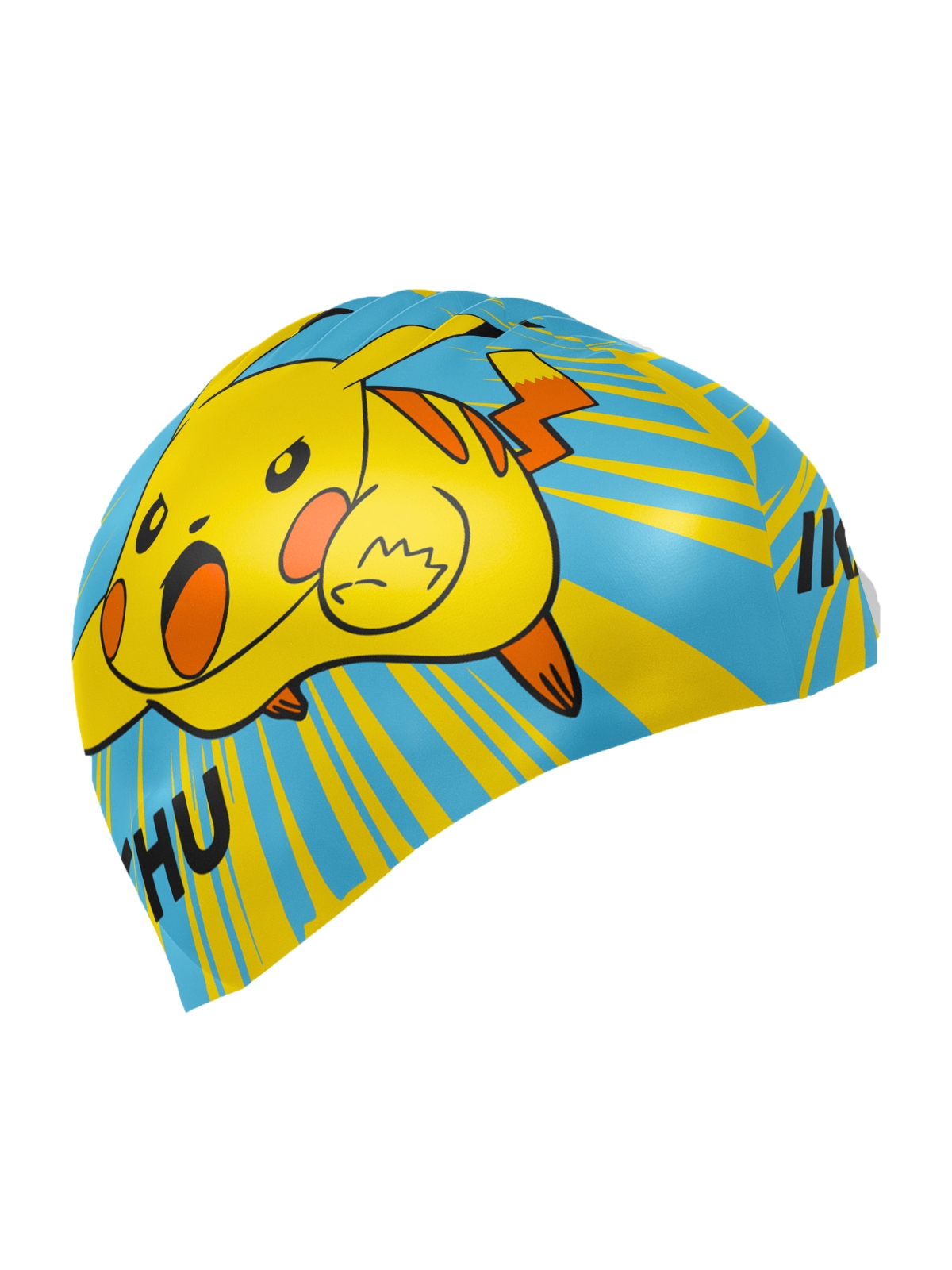 IKAVI IKA CHU Printed Silicone Swim Cap - Yellow