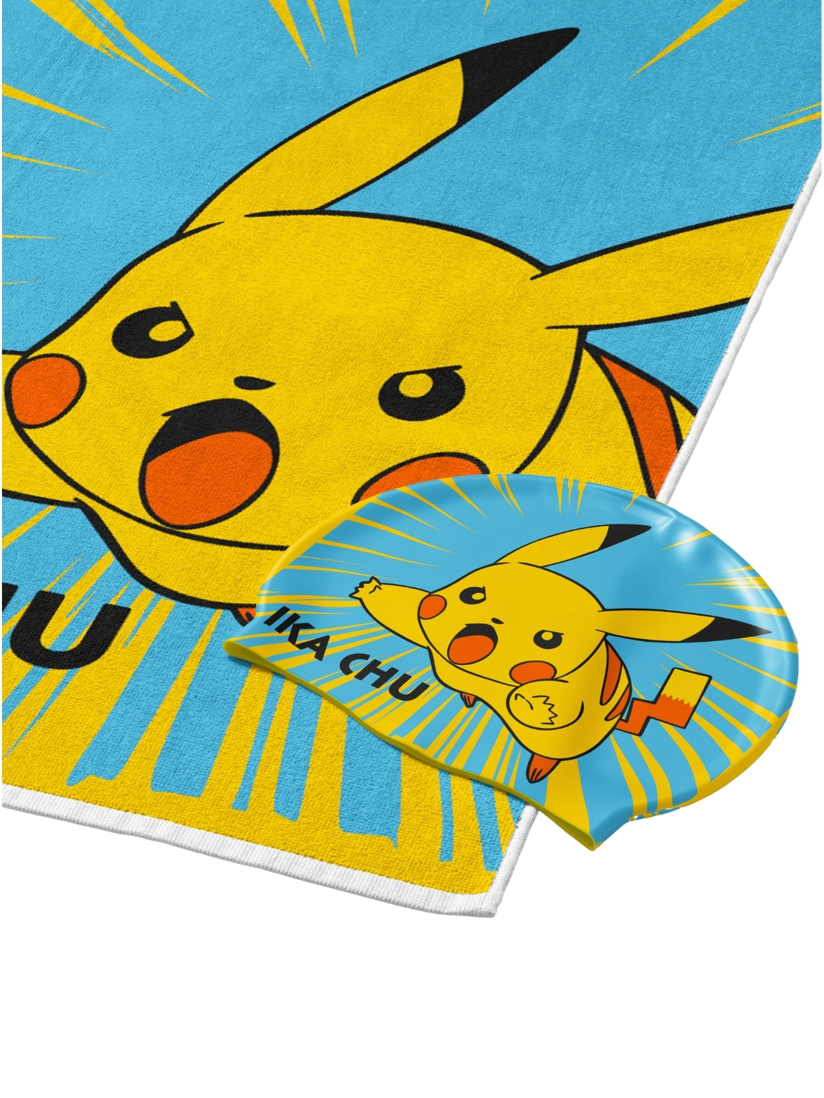 IKAVI IKA CHU Printed Silicone Swim Cap - Yellow