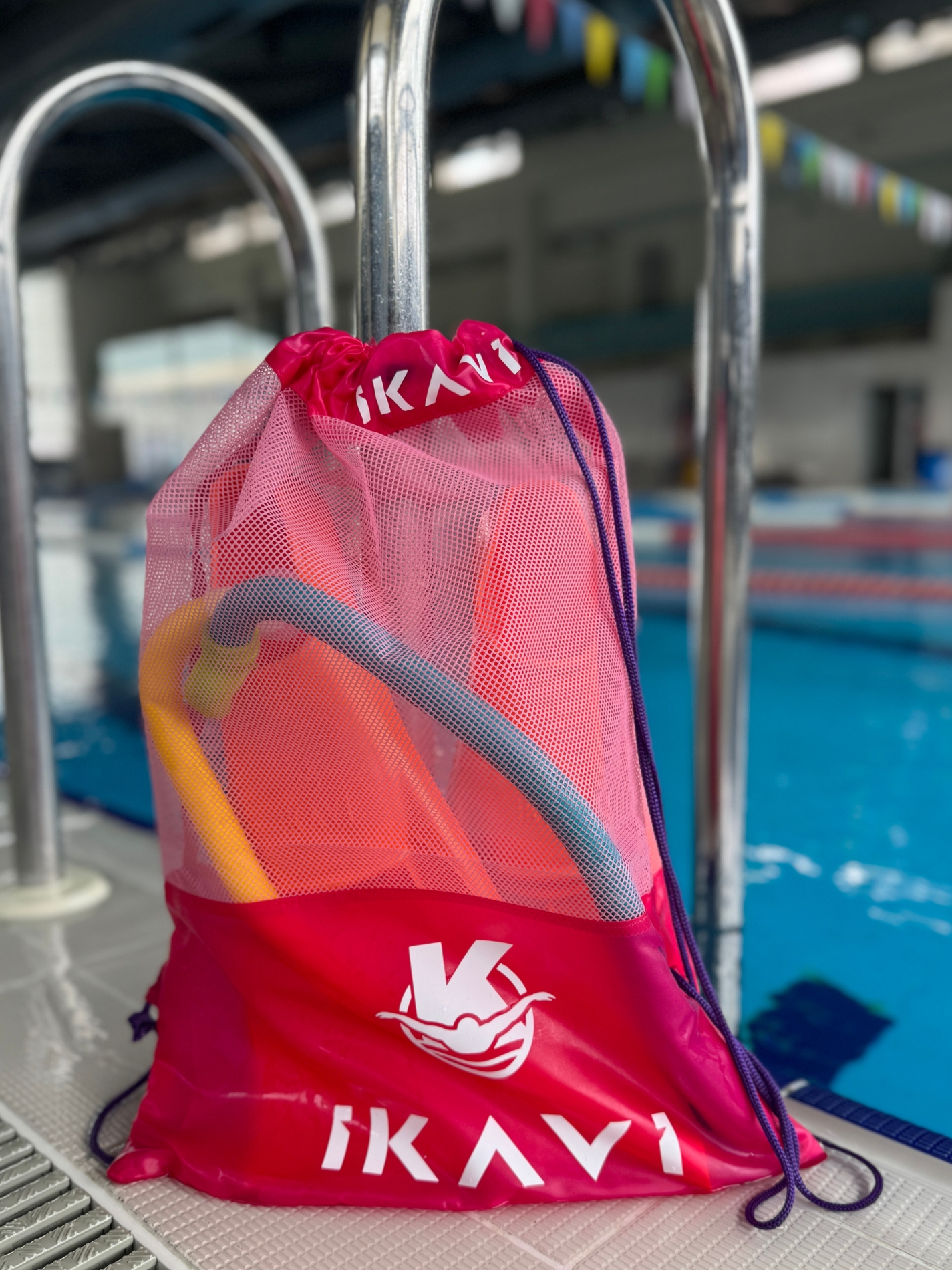 IKAVI Mesh Swim Bag - Pink