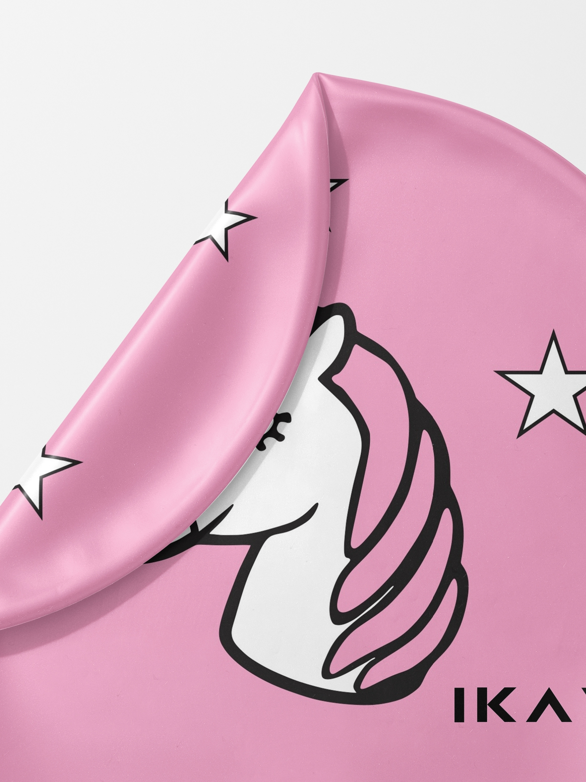 IKAVI Pink Unicorn Printed Silicone Sea and Pool Cap