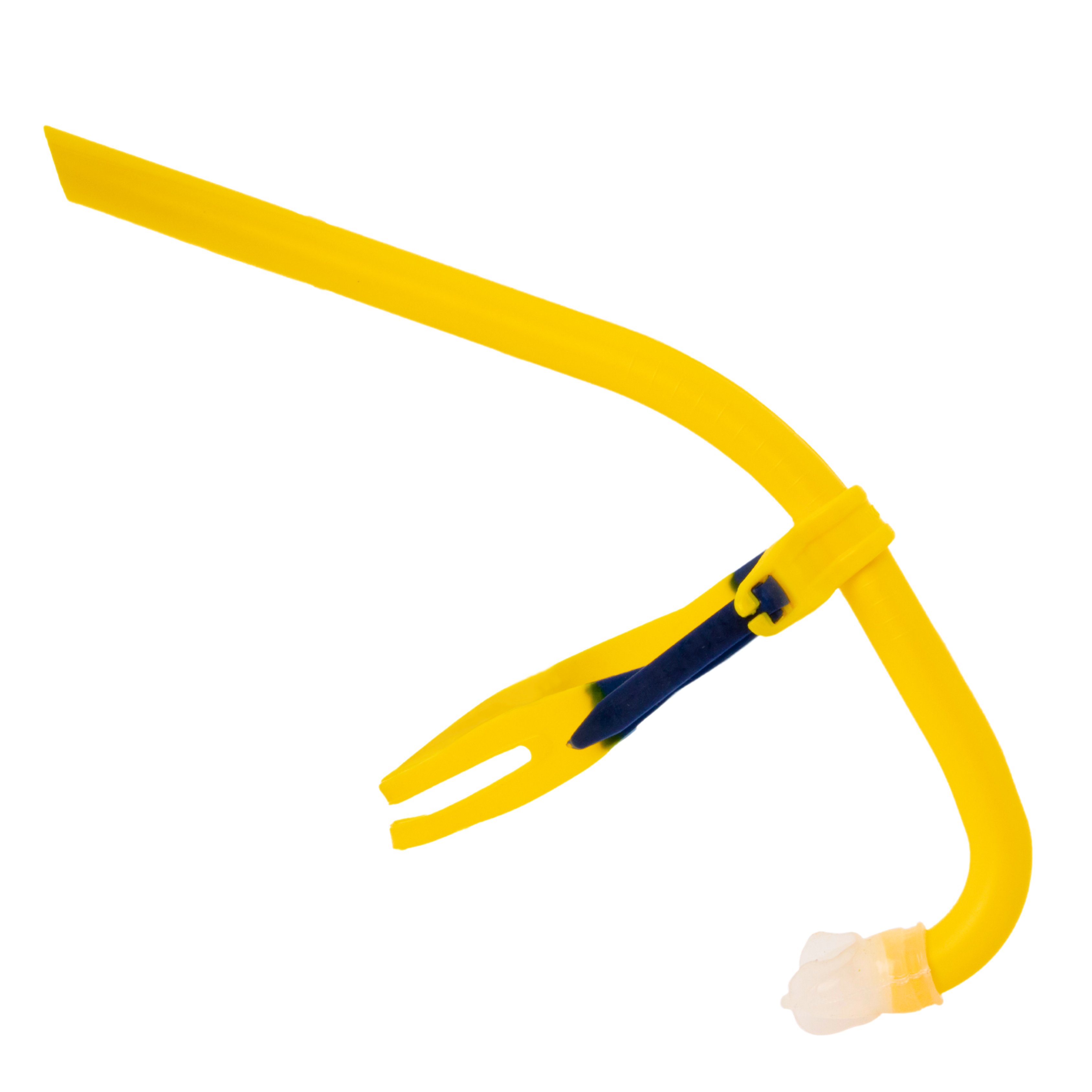 IKAVI Front Mounted Valveless Snorkel Yellow-Yellow, Navy Blue