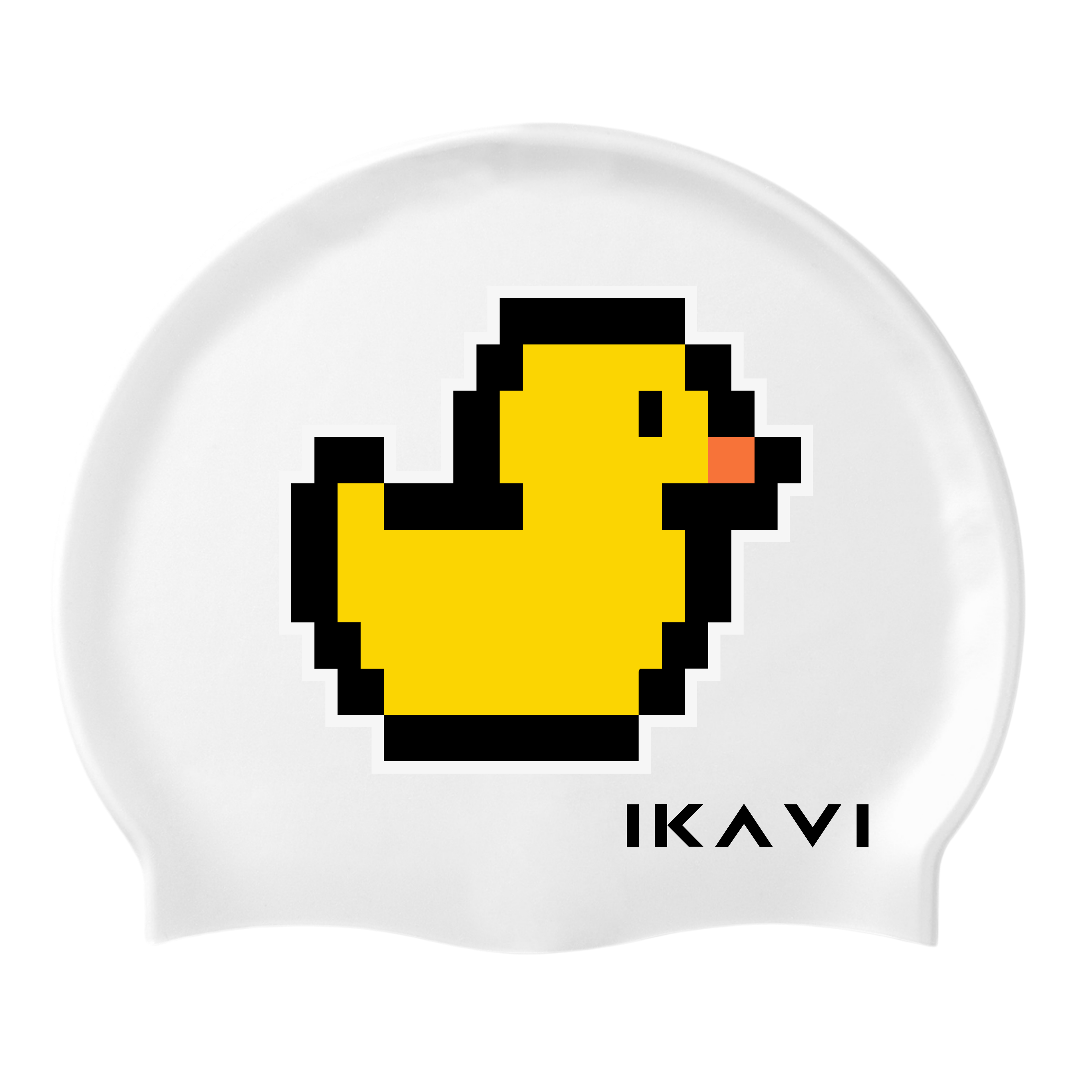 IKAVI Duck Printed Silicone Sea and Pool Cap - Pixel Collection