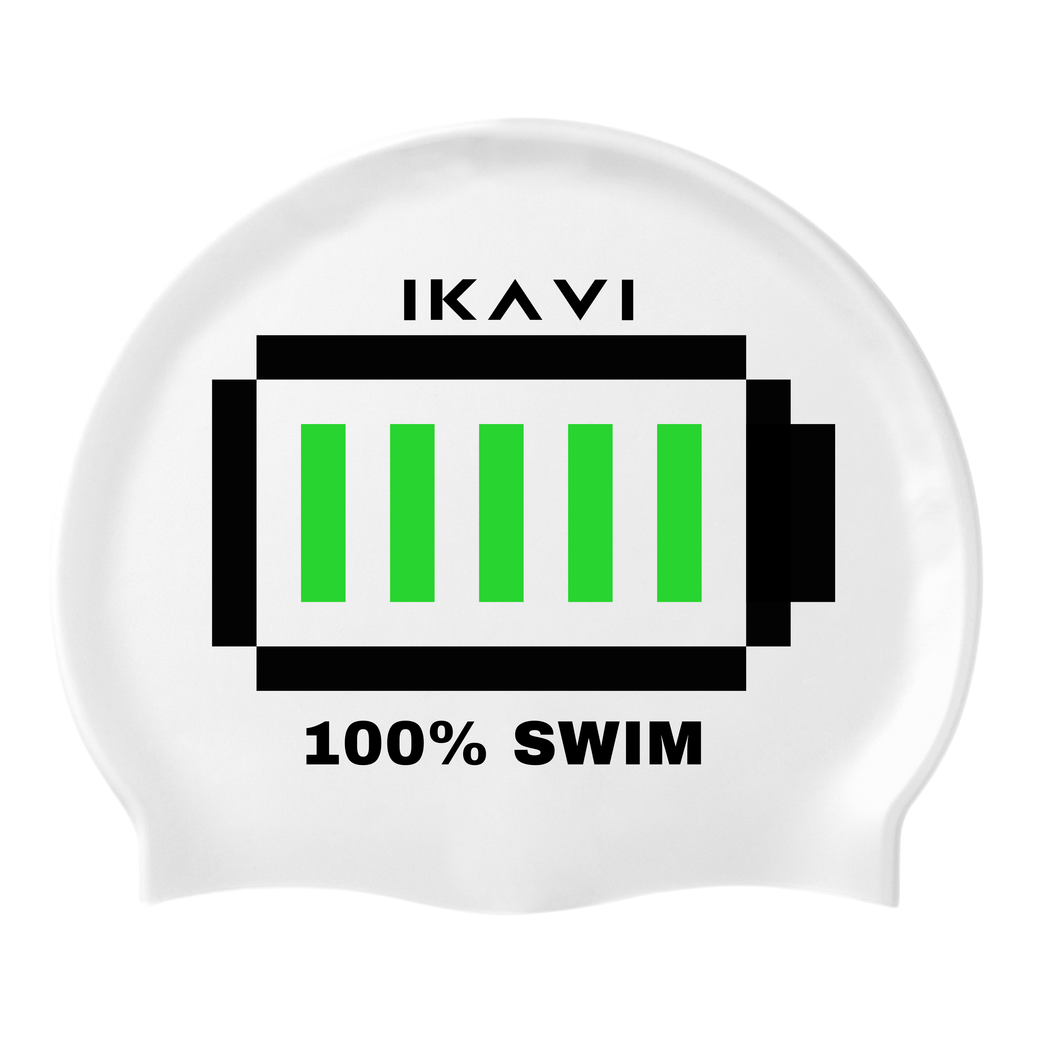 IKAVI 100% Charge Printed Silicone Sea and Pool Cap - Pixel Collection