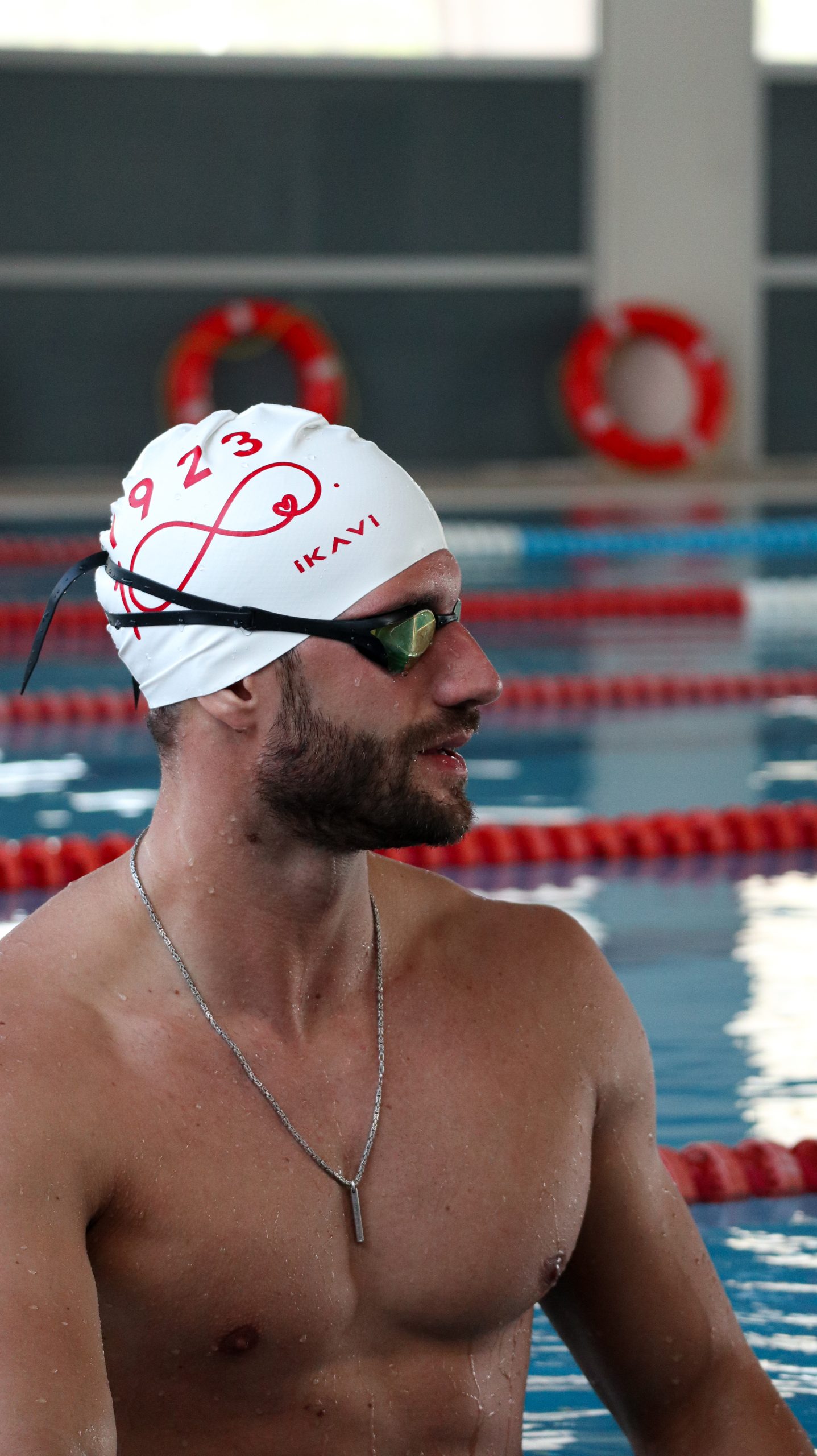 IKAVI 100th Anniversary Special Collection 1923 Printed Silicone Pool Cap