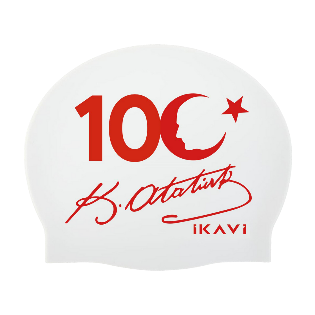 IKAVI 100th Anniversary Special Collection Ataturk Silhouette and Signed Swim Cap