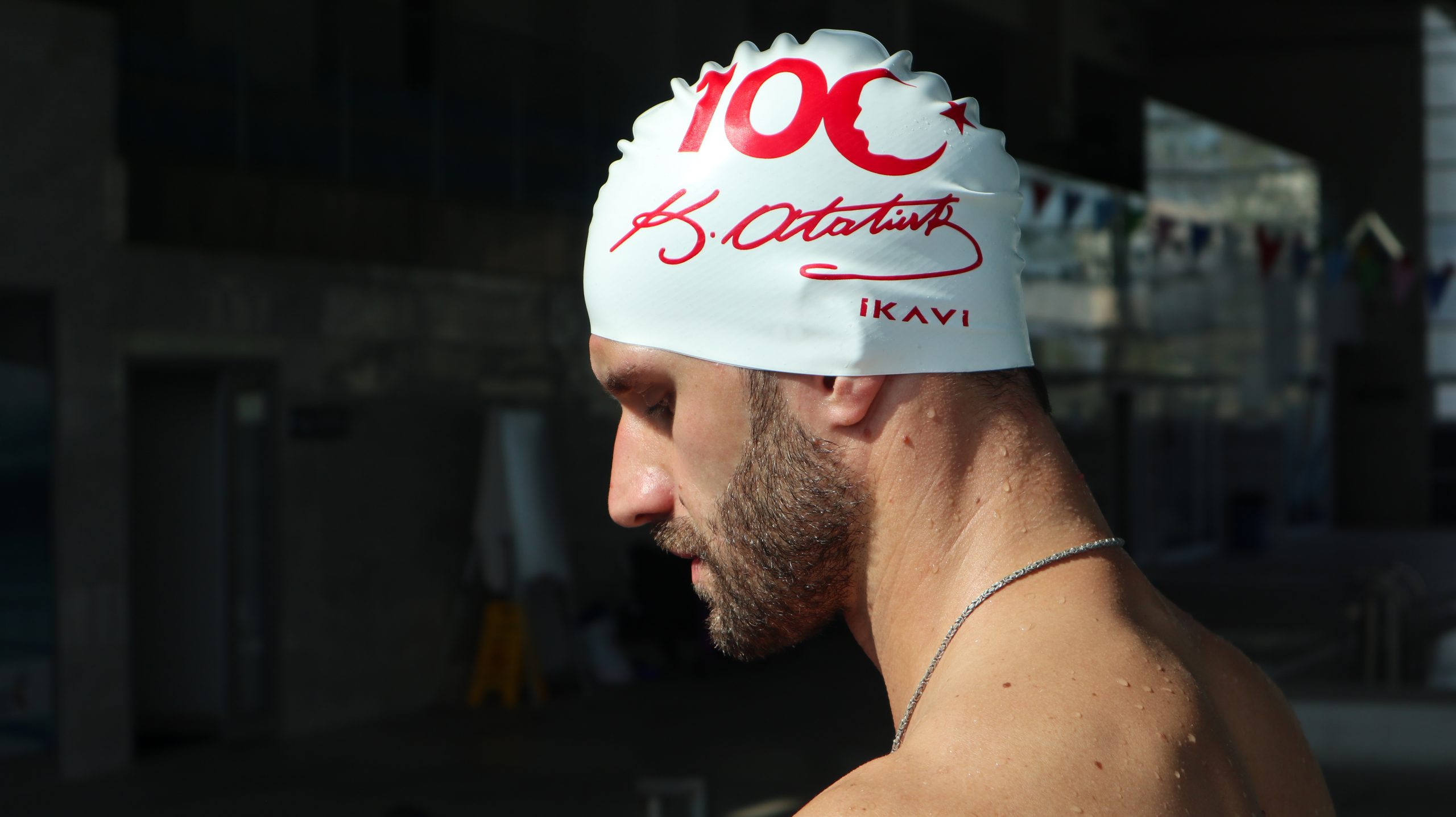 IKAVI 100th Anniversary Special Collection Ataturk Silhouette and Signed Swim Cap