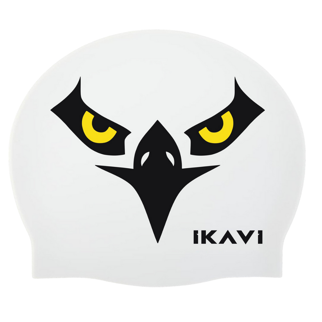 IKAVI Eagle Eye Printed Silicone Swim Cap