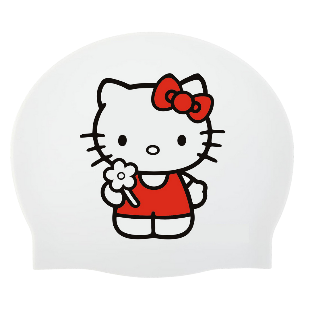 IKAVI Hello Kitty Printed Silicone Swim Cap
