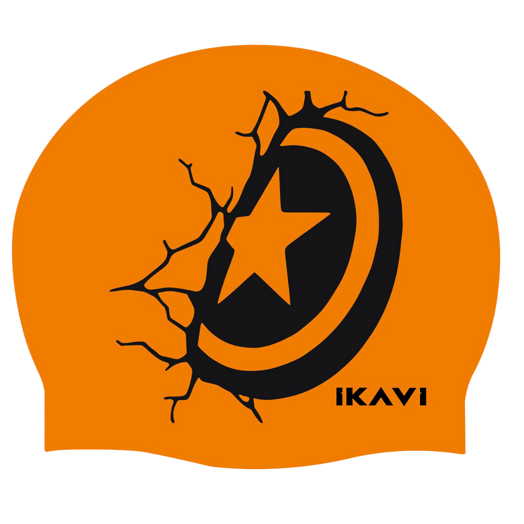 IKAVI Captain America Printed Silicone Swim Cap
