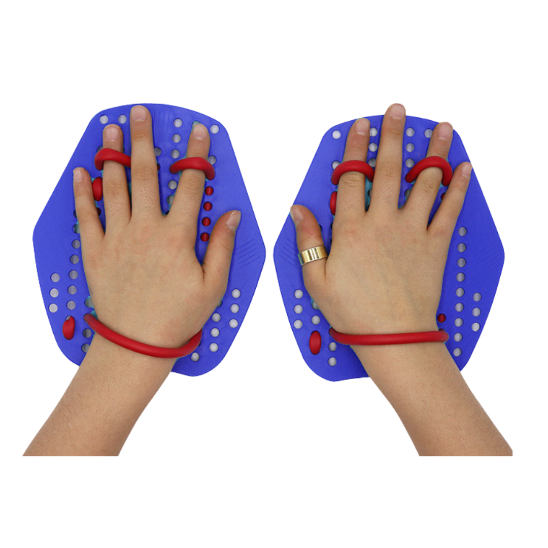 IKAVI Swimming Hand Flippers - Blue Medium Size