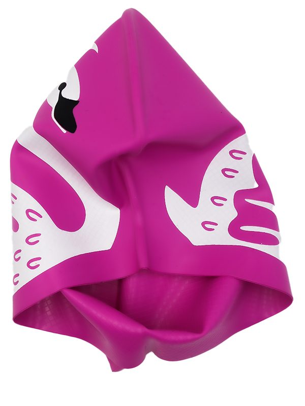 IKAVI Swan Printed Silicone Swim Cap
