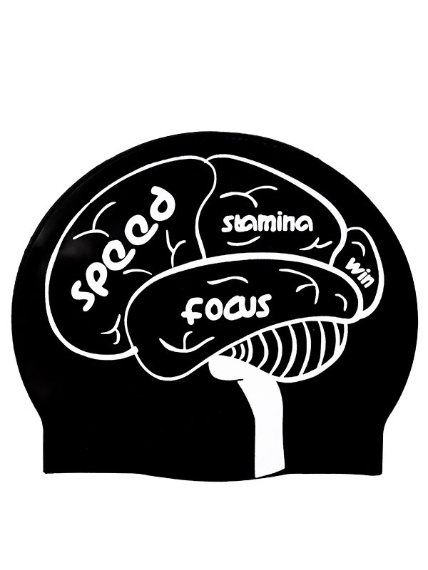 IKAVI Brain Printed Silicone Swim Cap
