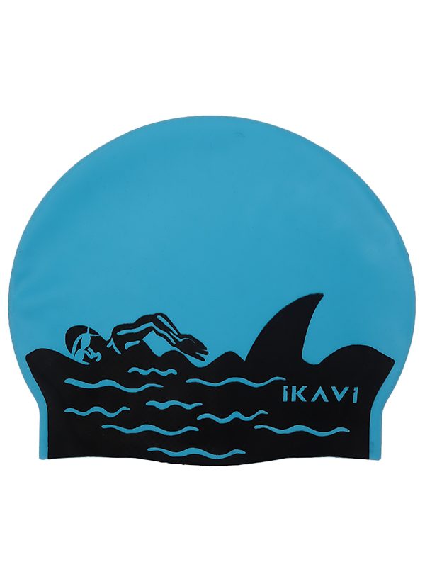 IKAVI Swimming Printed Silicone Swim Cap