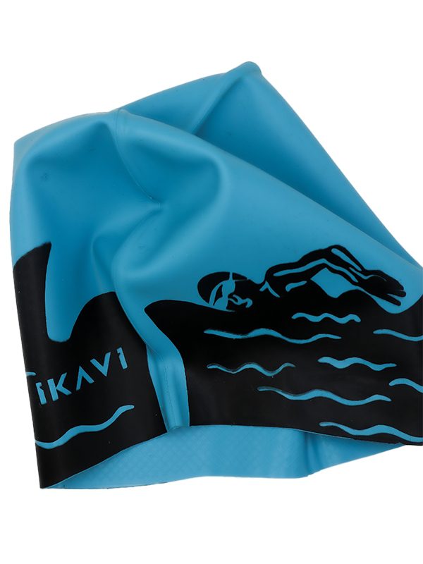 IKAVI Swimming Printed Silicone Swim Cap