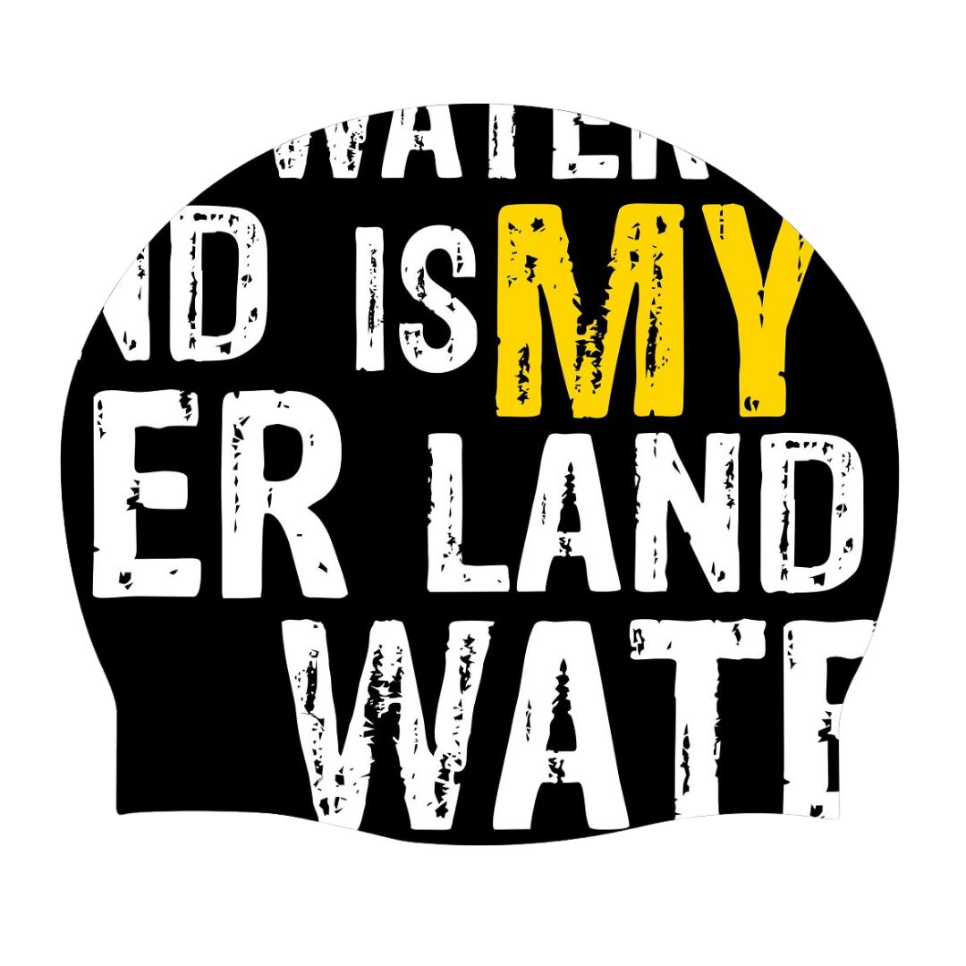 IKAVI Water My Land Baked Silicone Swim Cap