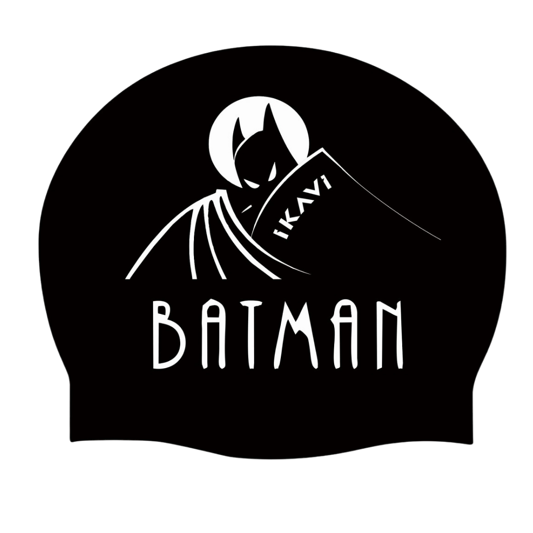 IKAVI Batman Printed Silicone Swim Cap