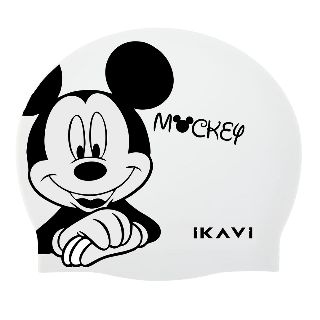 IKAVI Mickey Mouse Printed Silicone Swim Cap