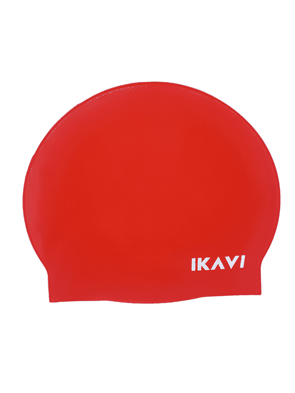 IKAVI Silicone Swim Cap - Red