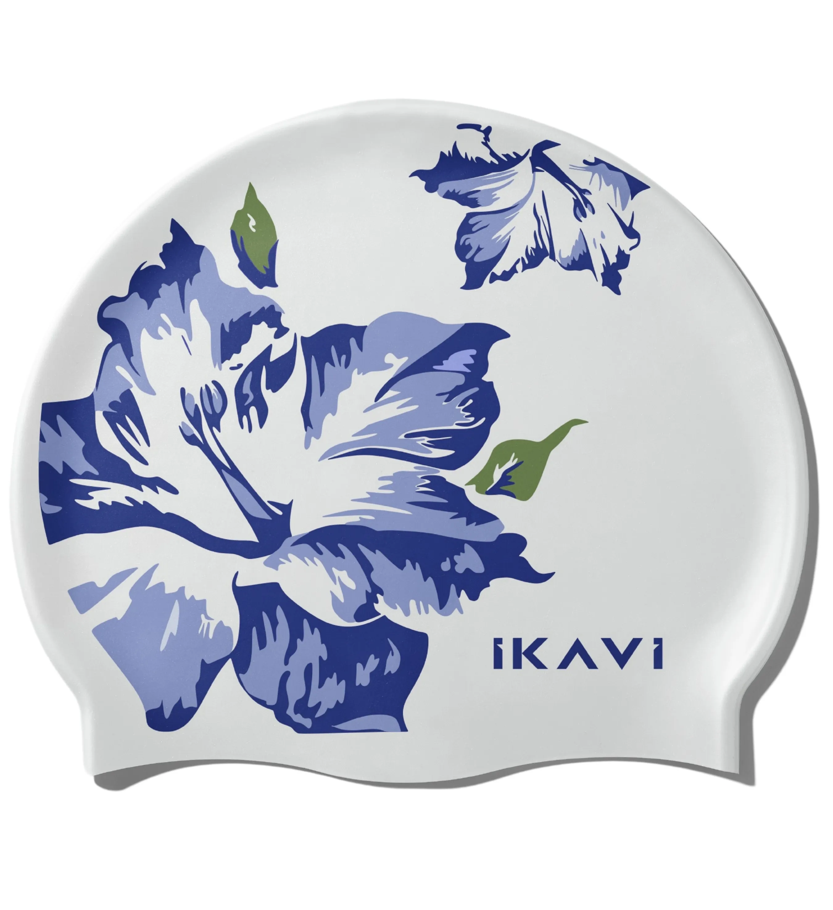 IKAVI Flower Printed Silicone Swim Cap
